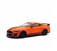 Coches De Metal 1 18 para Ford Cobra Mustang Shelby Gt500 Modelo De Coche De Simulación De Aleación De Coche como Regalo De Año Nuevo(Naranja)