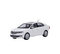 Coches De Metal 1 18 para Skoda Rapid Collectible Simulación Modelo Coche Aleación De Zinc Regalo Empresa(White)