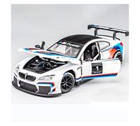 Coches De Metal 1 24 para BMW M6 GT3 Aleación Diecast Modelo Free Wheeling High Light Sport Racing Car Toy(A)