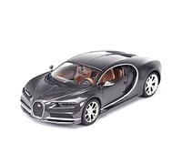 Coches De Metal 1 24 para Bugatti Chiron Alloy Super Sports Car Model Static Die Cast Vehicles Collection Display(Titanium)