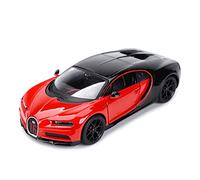 Coches De Metal 1 24 para Bugatti Chiron Alloy Super Sports Car Model Static Die Cast Vehicles Collection Display(Rojo)