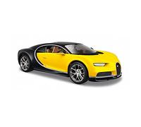 Coches De Metal 1 24 para Bugatti Chiron Alloy Super Sports Car Model Static Die Cast Vehicles Collection Display(Yellow)