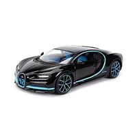 Coches De Metal 1 24 para Bugatti Chiron Alloy Super Sports Car Model Static Die Cast Vehicles Collection Display(Negro)