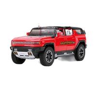 Coches De Metal 1 24 para Hummer EV SUV Off-Road Alloy Toy Car Colección De Metal Modelo Car Sound and Light(C)