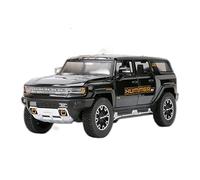 Coches De Metal 1 24 para Hummer EV SUV Off-Road Alloy Toy Car Colección De Metal Modelo Car Sound and Light(A)