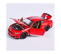 Coches De Metal 1 32 for Mustang Shelby GT350 Modelo De Coche De Aleación De Juguete Modelo De Coche Modificado con Flash Back Force Regalo De Juguete for Niños(Rojo)