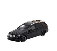 Coches De Metal 1:64 para Mercedes-Benz C63 AMG Edición 507 Wagon Modelo De Automóvil Adornos Decorativos Estáticos Regalo Navideño(Black)