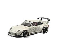 Coches De Metal 1:64 Porsche RWB 993 Rauh-Welt AGL Coche Deportivo Blanco Fundido A Presión Colección Limitada Juguetes para Automóviles