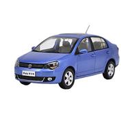 Coches De Metal Original Factory 1 18 Volkswagen VW New Polo Jinqu Gray Sedan Classic Toy Models for Birthday/Christmas Gifts, Collection(Azul)