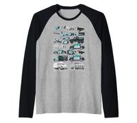 Coches de policía Policía Vehículo de Emergencia de policía Camiseta Manga Raglan