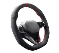 Coches Decoracion Cubierta Funda Trenzada para Volante Coche Cosida A Mano para Golf 8 MK8 para GTI para Golf para GTE 2020 2021 Funda del Volante(Brown Thread)
