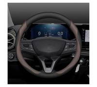 Coches Decoracion Cubierta Protector para Volante Coche para Chevrolet para Montana para Cruze para Spark para Optra para Orlando para Sonic para Traverse Funda del Volante(Round Black Brown)
