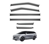 Coches Deflectores Antilluvia para XPeng X9 MK1 2023+, Coche Viento Cortavientos Ventana con Rayas Brillantes Accesorios,6PCS