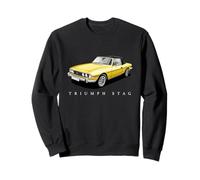 Coches Deportivos clásicos británicos - Amarillo Triumph Stag Sudadera