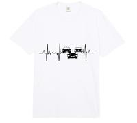 Coches Deportivos Heart Line Heartbeat Comfort Colors Adult Heavyweight T-Shirt