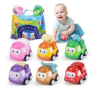 Coches Juguete para Bebé 3 Año,Juego de 6 Piezas Tire hacia Atrás el Coche,Niños Juguetes de Vehículos de Friccion con Tapete de Juego,Camiones de Juguete Montessori Regalos para 4 5 6 Años Niño Niña