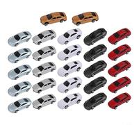 Coches modelo a escala 150 N para paisaje ferroviario, diseño de calle y modelos de mesa de arena, juego de accesorios de tren de plástico de 50 piezas para uso educativo y de pasatiempos