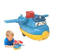 Coches push and go, coches de fricción, juguete de fricción de avión de dibujos animados, juguete de inercia en forma de avión, juguete educativo sin pilas para niños como regalo de cumpleaños de Año
