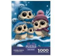 cochetoon Four Baby búhos Puzzle Imposible,desafío para Adultos Animales Juego EduGatoivo 1000 Piezas Obra De Arte De Juego De para Adultos Y Niños A Partir De 12 Años 70x50cm/1000pcs