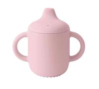 Cocholate | Vaso de Aprendizaje Antiderrames de Silicona Personalizado | Taza de Entrenamiento Personalizable | Ideal para el Desarrollo de los Niños | Primeras Etapas Autonomía (Rosa Claro)