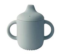 Cocholate | Vaso de Aprendizaje Antiderrames de Silicona Personalizado | Taza de Entrenamiento Personalizable | Ideal para el Desarrollo de los Niños | Primeras Etapas Autonomía (Gris)