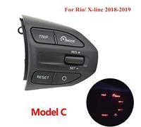 CochOn Dirección RH Rh Remote Cruise Control Interruptor Ajuste for RIO K2 for PICANTO 2017-18 Botones de volante Bluetooth Phone Volumen(Model C)