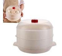 Cocido-Vapor | Cocina Vapor Doble Planta,Utensilio de Cocina para ollas Microondas Pan Aburrido Arroz Pescado Gachas