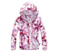 Cocila Abrigos Impermeables Mujer Chaqueta de lluvia para mujer, abrigo suelto a de viento con capucha de talla grande para exteriores, bolsa de almacenamiento con puños Chaqueta De Punto Mujer