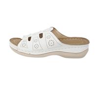 Cocila Antideslizantes Flip Flops Piscina Sandalias Zapatillas Ortopédicas con Soporte De para Mujer, Cuero Color Sólido, Bordadas, Punta Abierta Y Cómodas Princesas (White, 41) Zapatos Mujer