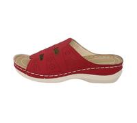 Cocila Antideslizantes Flip Flops Piscina Sandalias Zapatillas Ortopédicas con Soporte De para Mujer, Cuero Color Sólido, Bordadas, Punta Abierta Y Cómodas Princesas (Red, 37) Piel Mujer