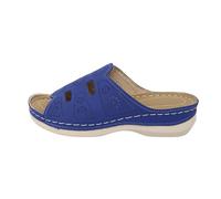 Cocila Antideslizantes Flip Flops Piscina Sandalias Zapatillas Ortopédicas con Soporte De para Mujer, Cuero Color Sólido, Bordadas, Punta Abierta Y Cómodas Princesas (Blue, 36) Senderismo