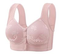 Cocila Básico Push Up Sujetadores,Sujetador Sin Aro Bralette Front Buckle Middle and Elderly High Grade Underwear Female New Thin Wide Straps Ladies Soft Cotton Without Ring Vest Big Size Bra