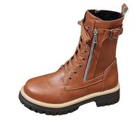 Cocila Botas al Tobillo Marrones Gamuza otoño caña cómodas Botas e Media | Botas Mujer Piel Zapatos Invierno Hombre Zapatillas Barefoot Vestir De Agua Tobillo Zapato I nvierno Planas Nieve Negras