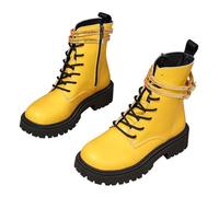 Cocila Botas Británicas De Otoño Con Cremallera Lateral, Comercio Exterior, Tamaño, Punta Redonda Y Hebilla Cinturón Colorida, Para Mujer Planas Altas Tacon Alto Botines Piel Negro Pitillos