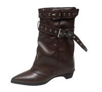 Cocila Botas De Cuero Otoño E Invierno Tamaño Comercio Exterior Nueva Zapatos Mujer Charol Altas Marrones Piel Cowboy Botines Pitillos Cuña Casual Lluvia Zapatillas Trekking Hombre Negras Azules