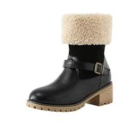 Cocila Botas De Invierno para Mujer, Cálidas La Nieve, Botines Cálidos Botines, Zapatos, Media Mujer Caña Ancha Altas Marrones Tacon Piel Planos Azul Marino Mustang Niño Botin Talla 42 Agua 38