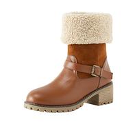 Cocila Botas De Invierno para Mujer, Cálidas La Nieve, Botines Cálidos Botines, Zapatos, Media Mujer Caña Ancha Altas Marrones Tacon Piel Planos Azul Marino Mustang Niño Botin Talla 42 Agua 38