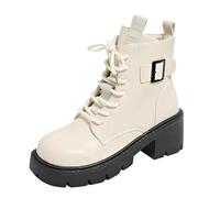 Cocila Botas De Media Caña Con Tacón Grueso, Informales, Cómodas Y Cremallera Frontal Para Mujer, Nuevas Otoño Calzado Mujer Botines Agua Cortas Nieve Impermeable Invierno Piel Tacon Hombre Ante