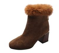 Cocila Botas De Mujer Color Cremallera Lateral Gamuza Sólido Tacón Bloque Bota Motera Agua Hunter Altas Botines Negros Piel Cowboy Vestir Tacon Bajo Invierno Pitillos Lluvia Camperas Hombre