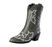 Cocila Botas De Mujer Otoño Talla Grande Comercio Exterior Con Bordado, Tacón Grueso, Botines Agua Lluvia Altas Negras Tacon Invierno Ante Piel Australianas Hombre Mustang Marron 39 Botin Plano