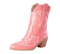 Cocila Botas De Mujer Otoño Talla Grande Comercio Exterior Con Bordado, Tacón Grueso, Botines Agua Lluvia Altas Negras Tacon Invierno Ante Piel Australianas Hombre Mustang Marron 39 Botin Plano