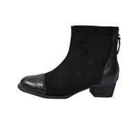 Cocila Botas De Pu Color Liso Para Mujer, Media Con Tacón Grueso, El Campo Altas Mujer Invierno Piel Botines Negra Tacon Bajo Planos Hombre Trekking Bota Ancho Especial Camel Pitillos Talla 43