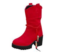 Cocila Botas de tacón Medio de tamaño Cocina Mujer Mujer, otoño de Retro | Botas Nieve Mujer Sneakers Botines Invierno Piel Azul Marino Media Caña De A fua Beige Katiuskas Zapatos Rojos Altas Ve stir