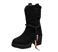 Cocila Botas de tacón Medio de tamaño Cocina Mujer Mujer, otoño de Retro | Botas Nieve Mujer Sneakers Botines Invierno Piel Azul Marino Media Caña De A fua Beige Katiuskas Zapatos Rojos Altas Ve stir