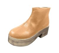 Cocila Botas Gruesas Informales, Zapatos De Tacón Para Mujer, Botines Mujer Rojo Altas Negras Negros Piel Con Tacon Marrones Bajo Planos Calcetines Barefoot Niño Invierno Schekers Caña Ancha