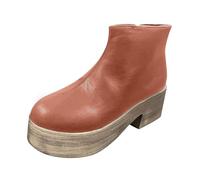 Cocila Botas Gruesas Informales, Zapatos De Tacón Para Mujer, Botines Mujer Rojo Altas Negras Negros Piel Con Tacon Marrones Bajo Planos Calcetines Barefoot Niño Invierno Schekers Caña Ancha