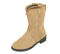 Cocila Botas Planas De Otoño para Mujer, Estilo Retro, Becerro Esmerilada, Western Calcetín Mujer Invierno Botines Piel Camel Azul Marino Tacon Pitillos Moto Hombre Azules Botin Pelo Cómodas