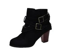 Cocila Botas Scrub Tobillo Tacón Estudiante Zapatos Altos Hebilla Cinturón Grueso De Mujer Bota Motera Agua Hunter Marron Botines Piel Tacon Fino Altas Negras Hombre Boots Women Talla 40 Cortas