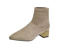 Cocila Botas Tacón Conjunto De Bloque Pie Lateral Sólido Gamuza Para Mujer Color A La S Botines Agua Altas Hunter Piel Marron Planos Ante Zapatillas Blancas Negras Hombre Comodas Marrones