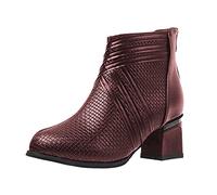 Cocila Botas Transpirables Tacones Gruesos Zapatos Con Cremallera Alta Retro Mujer Para De Agua Altas Botines Negros Piel Tacon Bajo Cuña Invierno Zapatillas Blancas Militares Mustang Waterproof